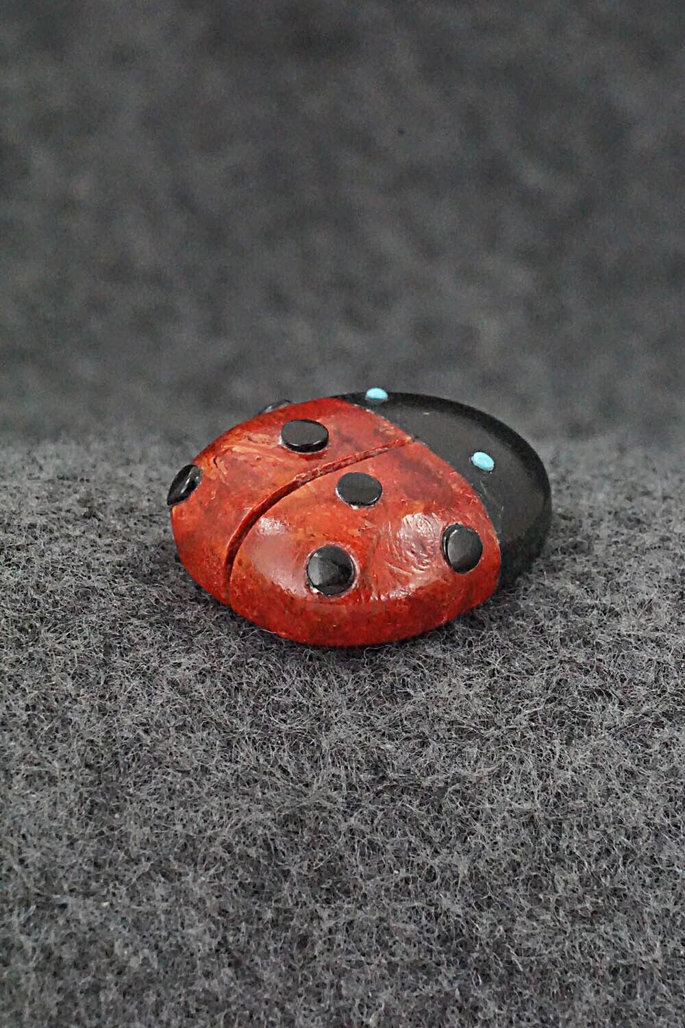 Ladybug Zuni Fetish Carving - Reynold Lunasee