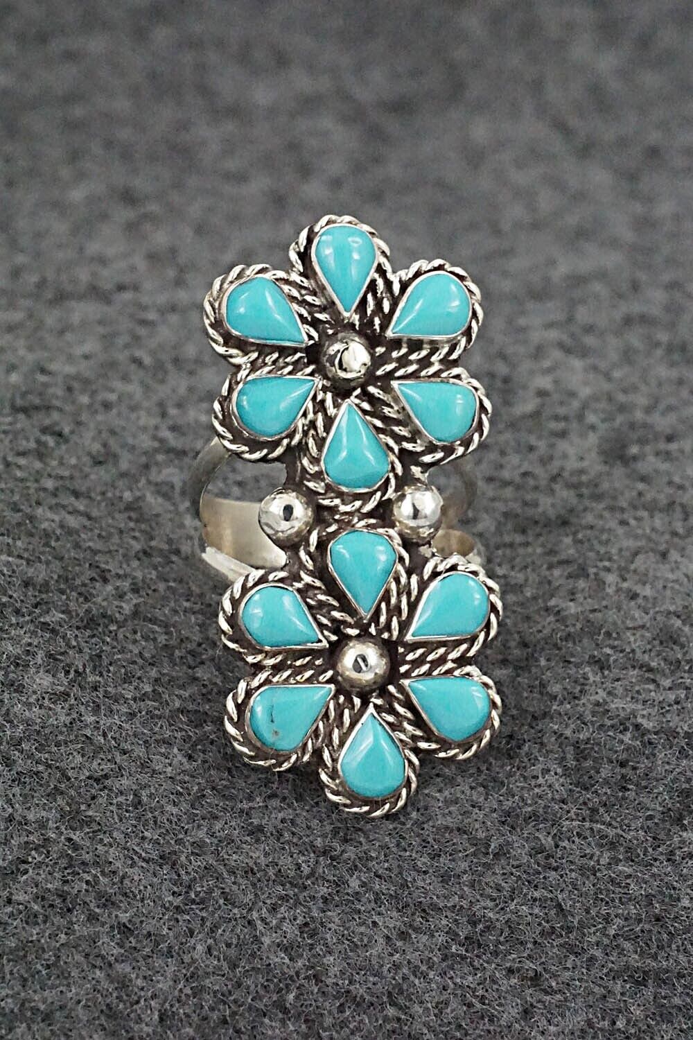 Turquoise & Sterling Silver Ring - Gina Dosedo - Size 7.5