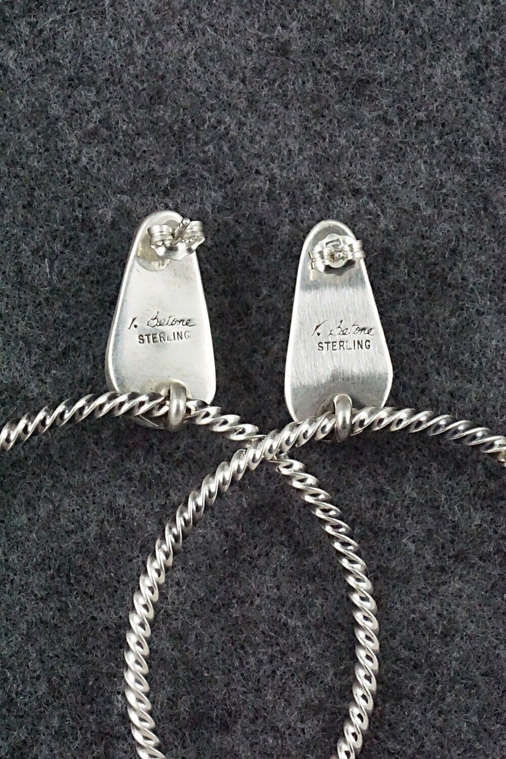 Turquoise & Sterling Silver Earrings - Verley Betone