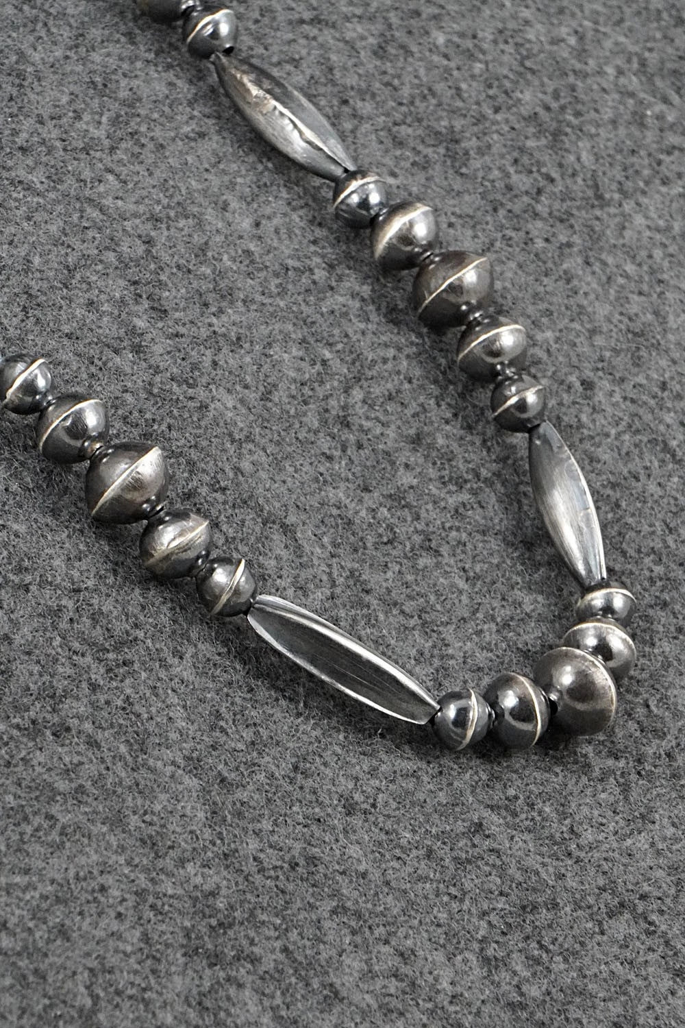 Sterling Silver Navajo Pearl Necklace 20" - Vintage