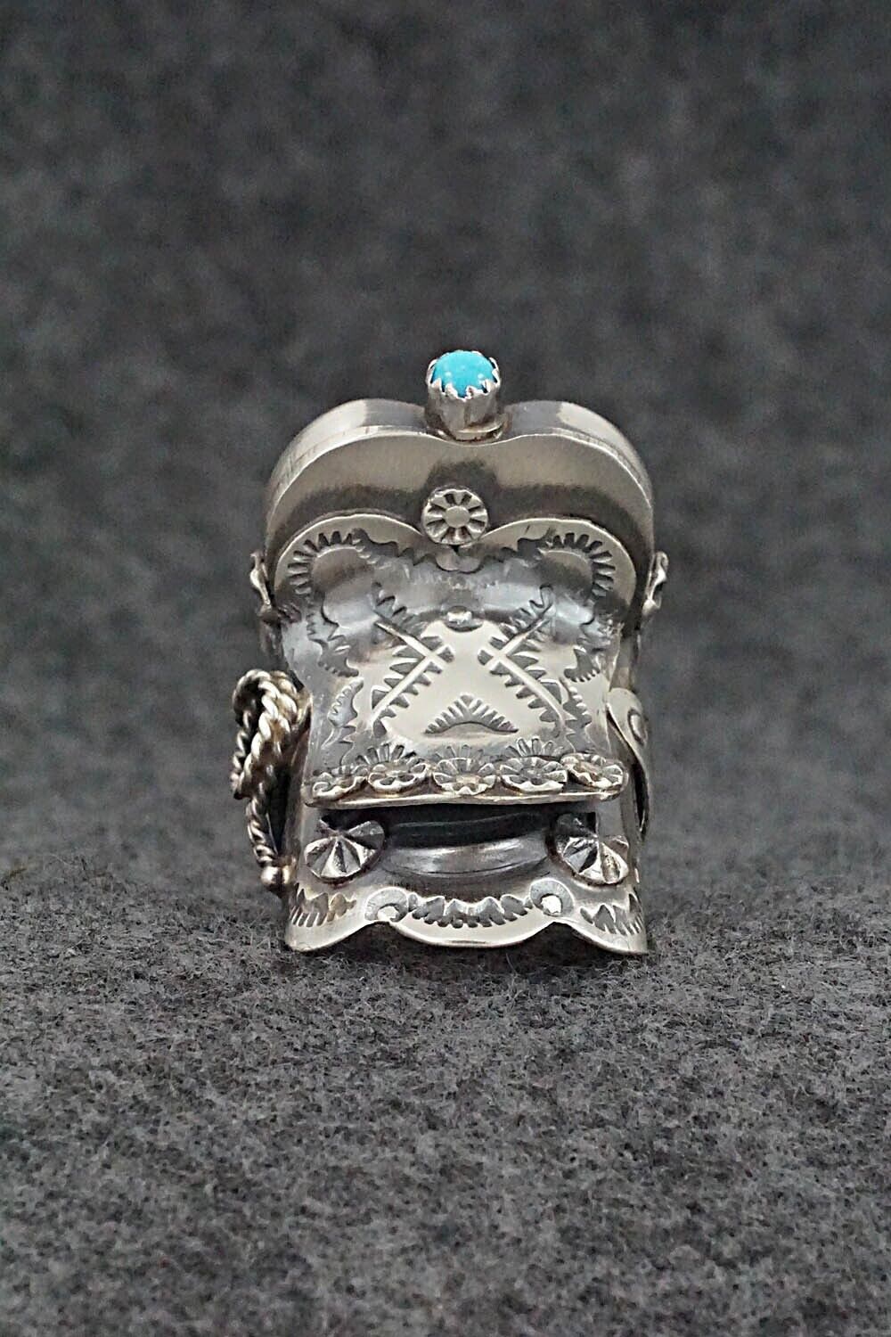 Turquoise & Sterling Silver Ring - Tim Yazzie - Size 8