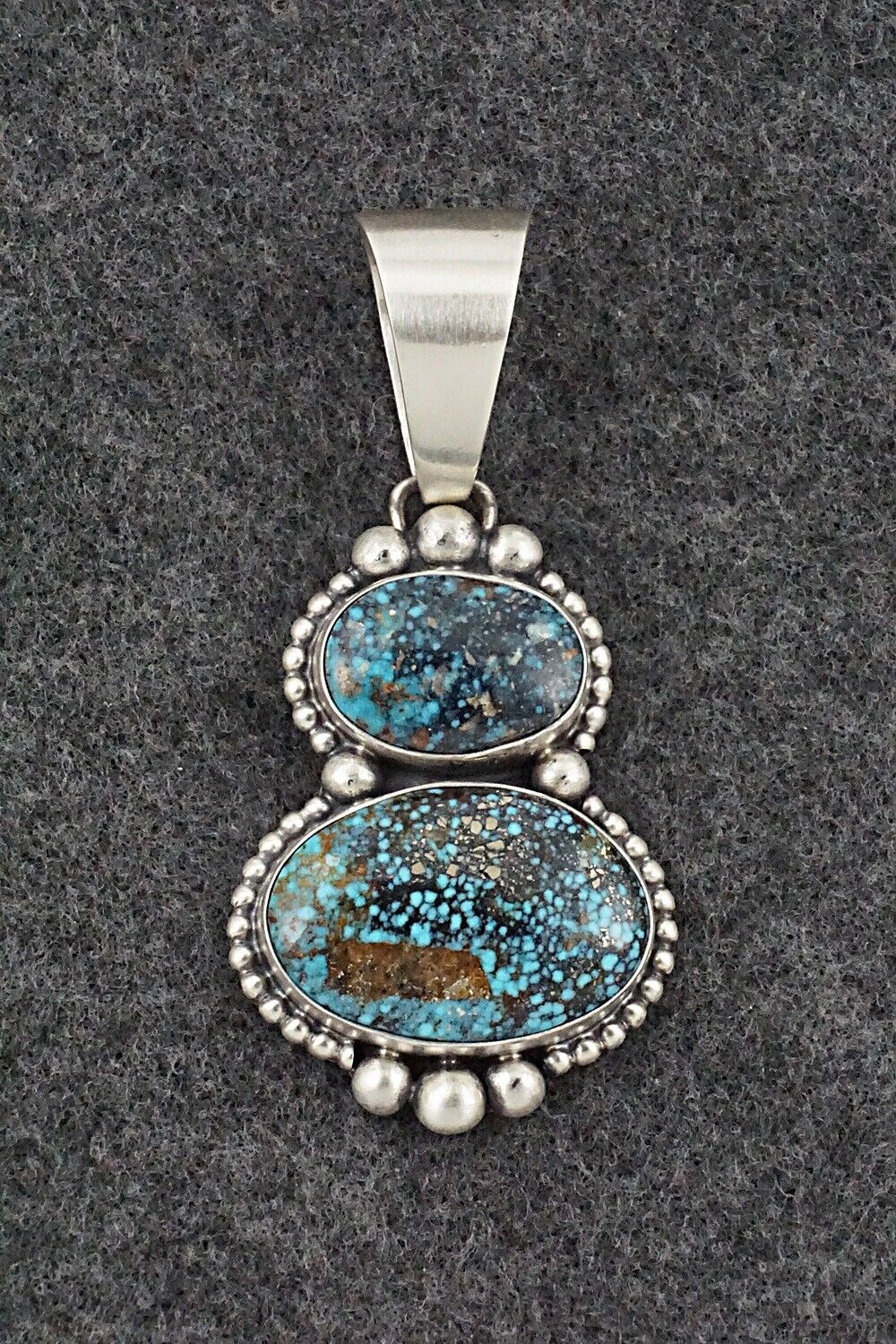 Turquoise & Sterling Silver Pendant - Darrin Livingston