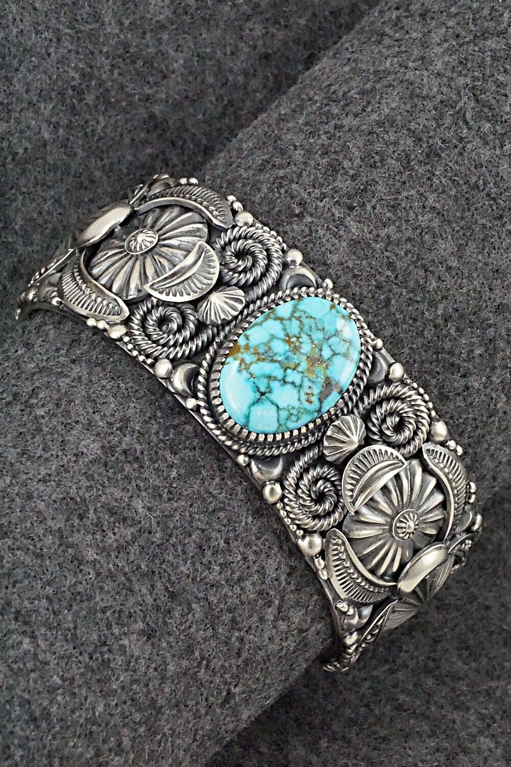Turquoise & Sterling Silver Bracelet - Delbert Gordon