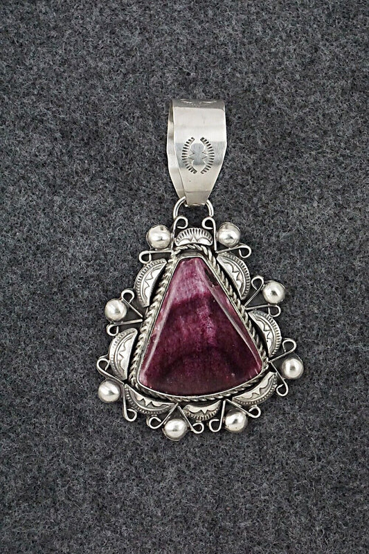 Spiny Oyster and Sterling Silver Pendant - Wilson Dawes