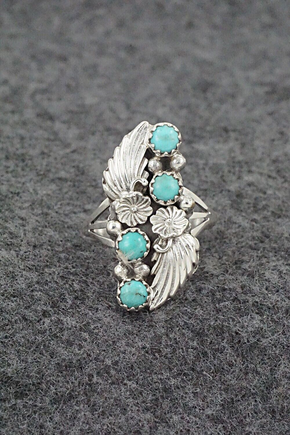 Turquoise & Sterling Silver Ring - Jerryson Henio - Size 6.75