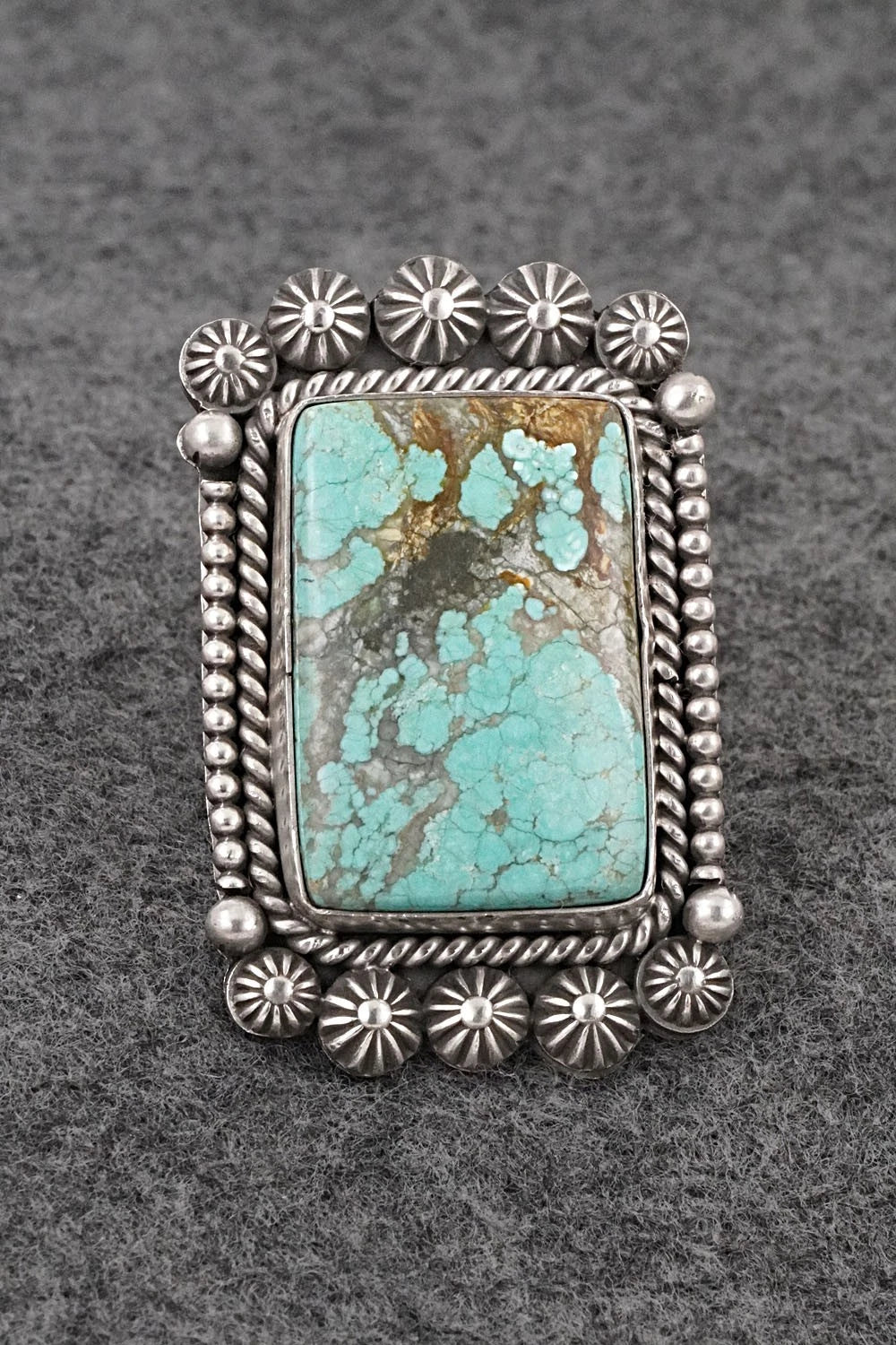 Turquoise & Sterling Silver Ring - Michael Calladitto - Size 7.5