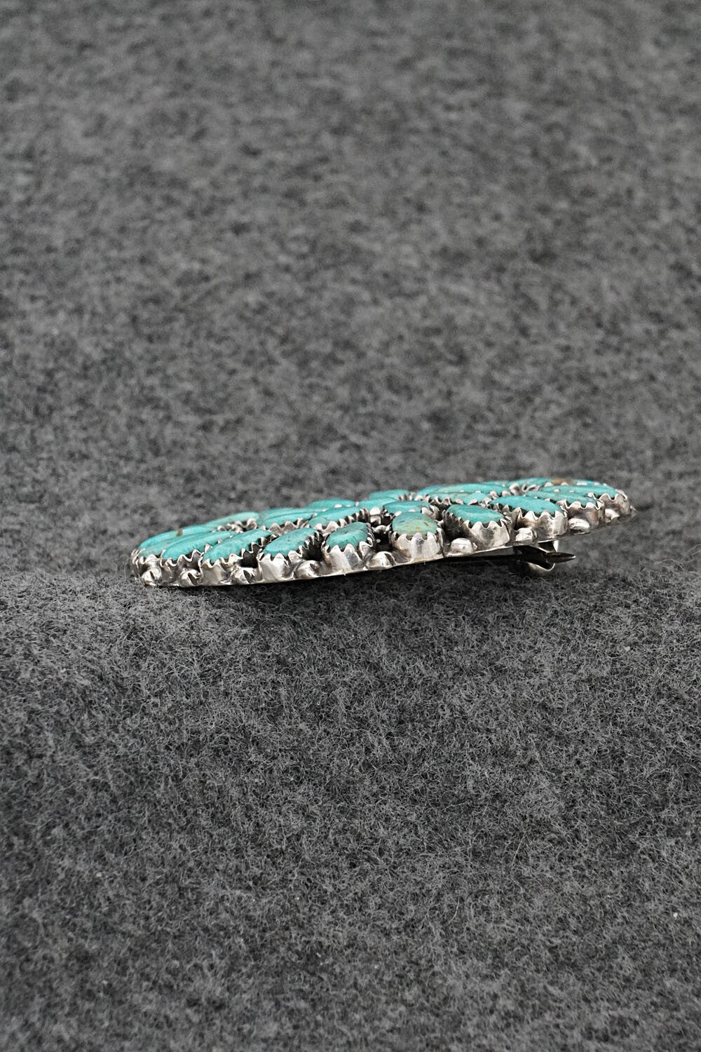 Turquoise & Sterling Silver Pendant/Pin - Zeita Begay