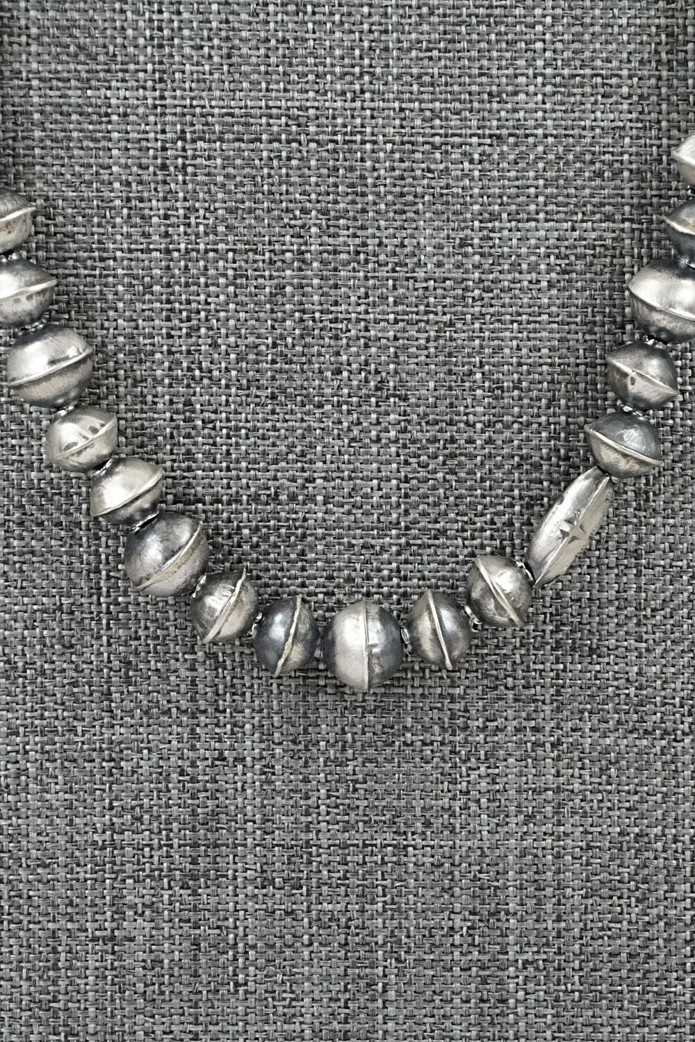 Sterling Silver Navajo Pearl Necklace 24" - Vintage