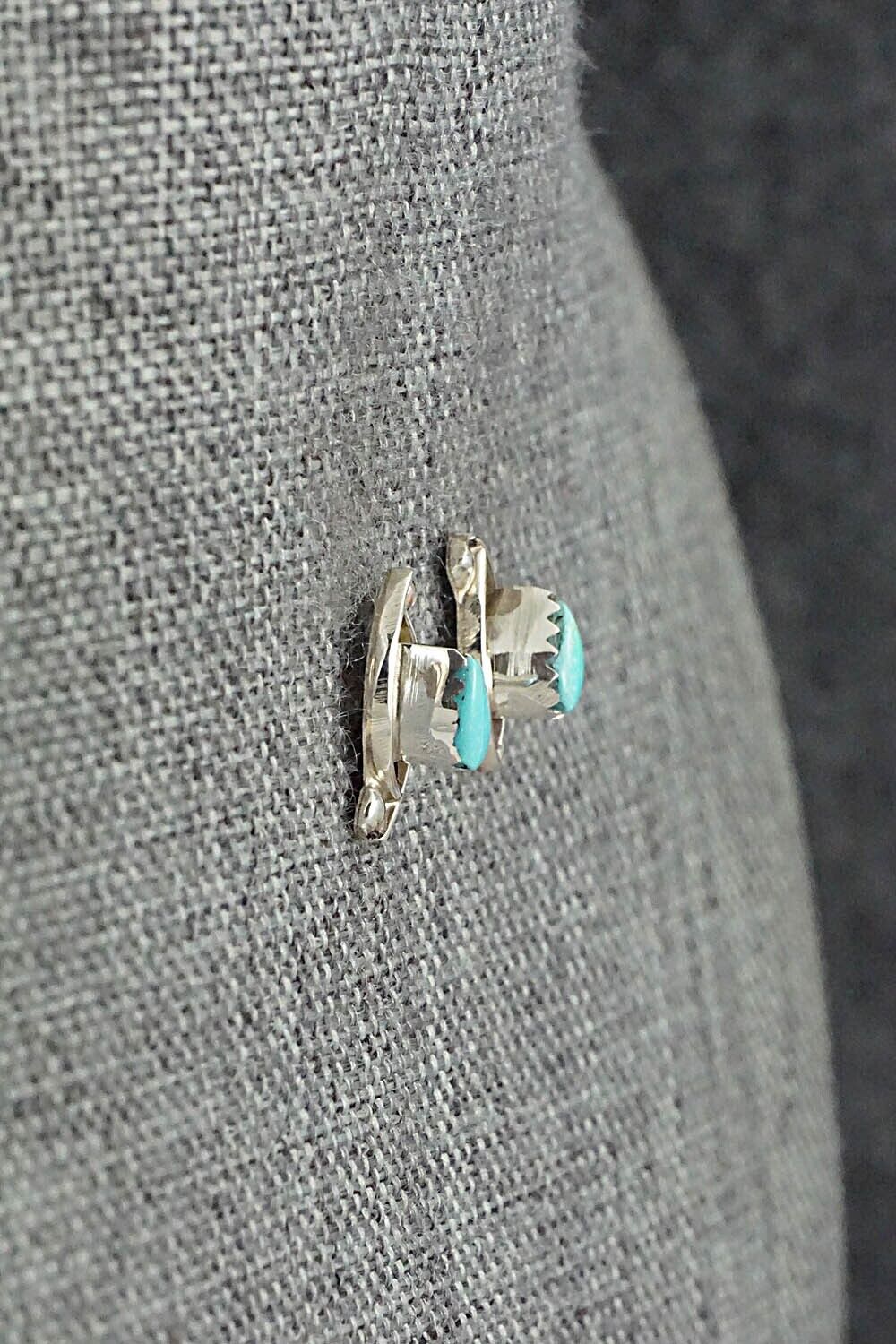 Turquoise & Sterling Silver Earrings - Lloyd Kanesta