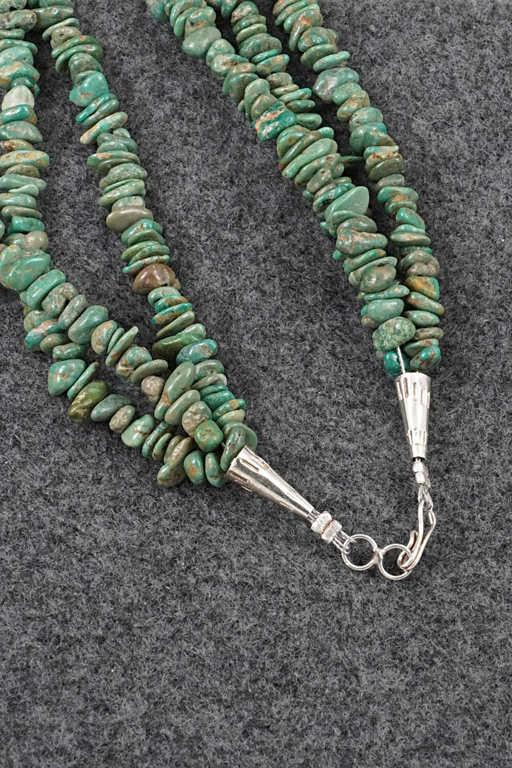 Turquoise & Sterling Silver Necklace 18" - Doreen Jake