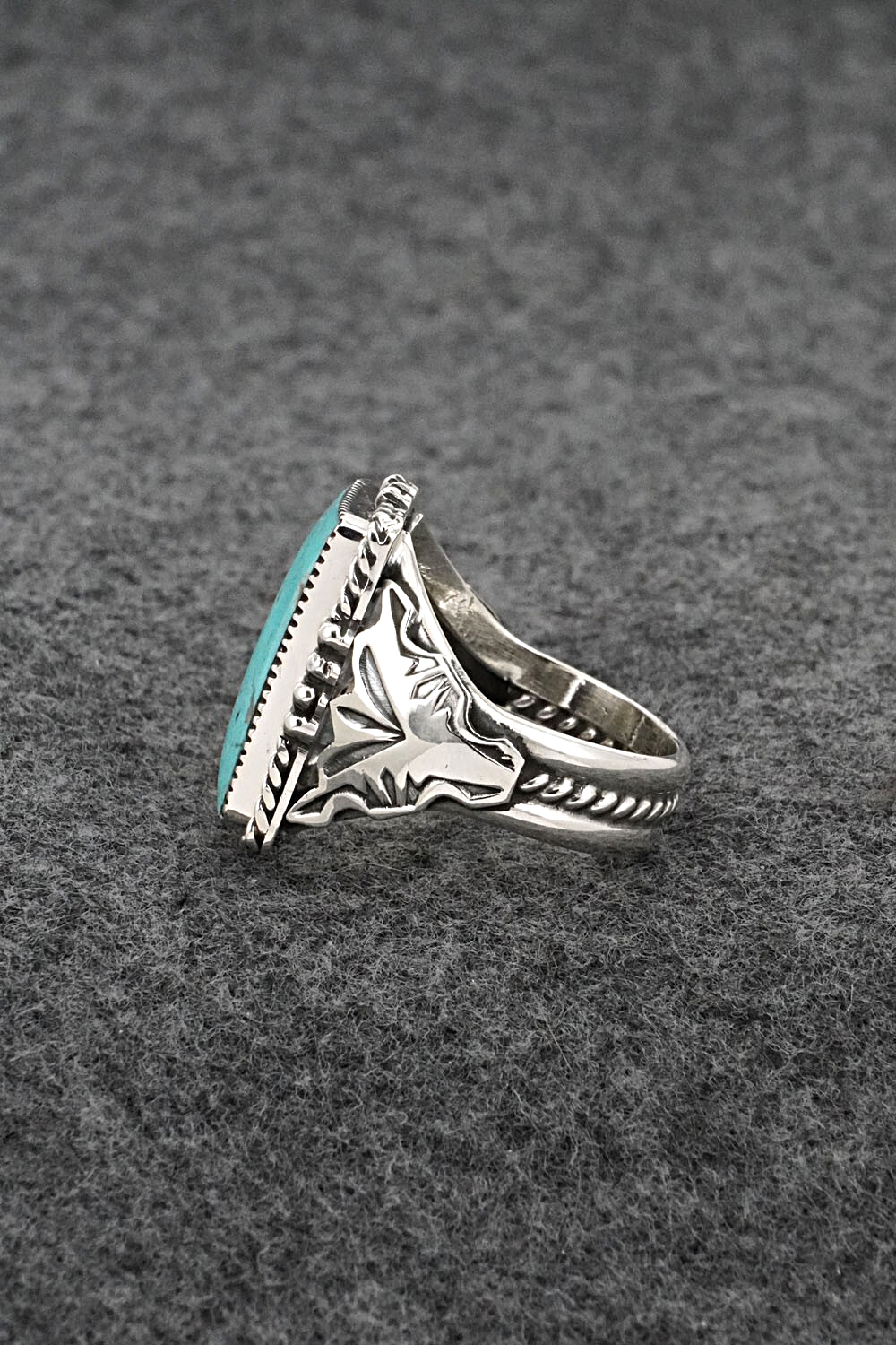 Turquoise & Sterling Silver Ring - Gregg Yazzie - Size 9