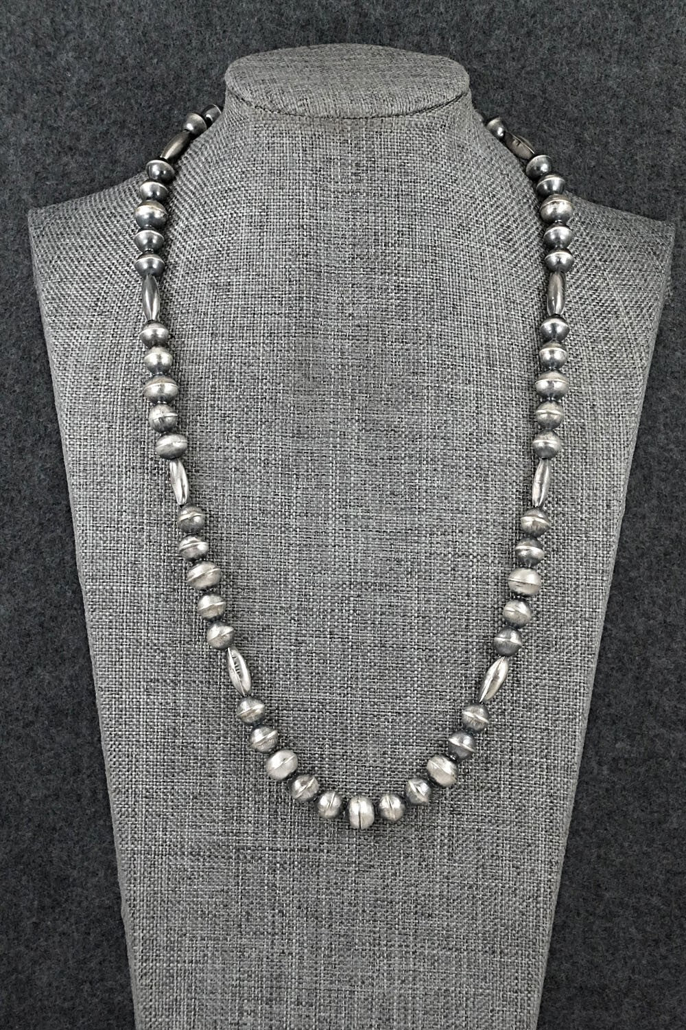 Sterling Silver Navajo Pearl Necklace 20" - Vintage