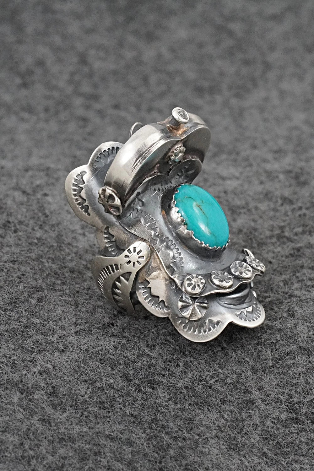 Turquoise & Sterling Silver Ring - Tim Yazzie - Size 7