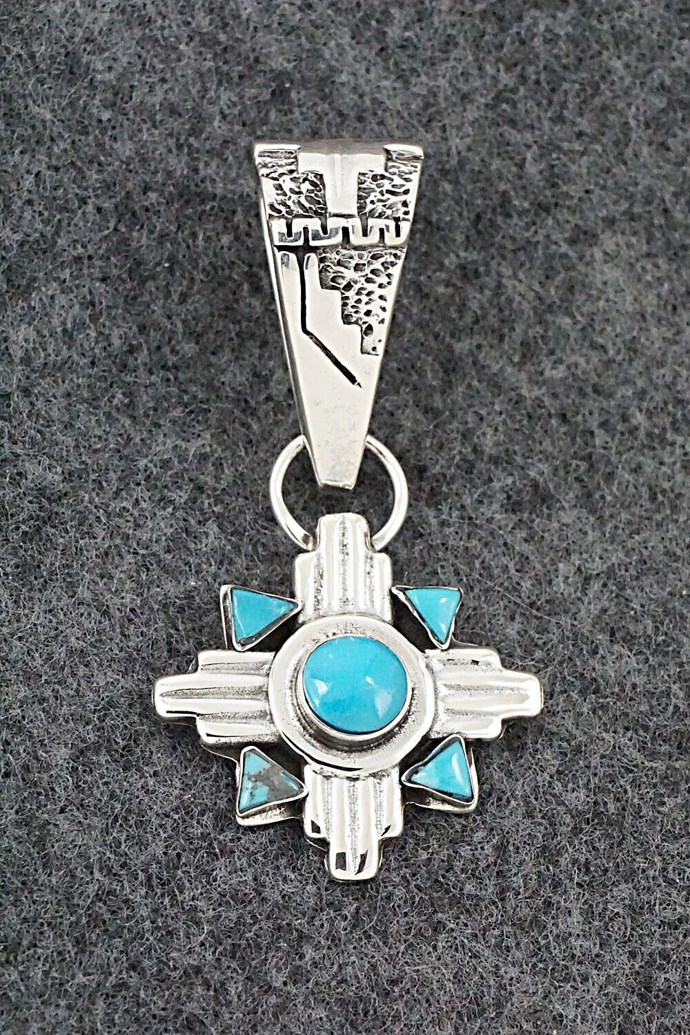 Turquoise and Sterling Silver Pendant - Sadie Jim