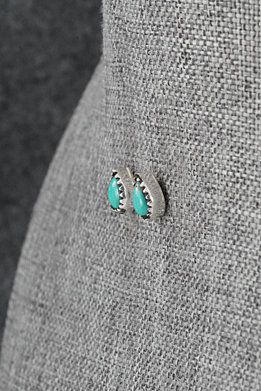 Turquoise & Sterling Silver Earrings - Gerald Joe
