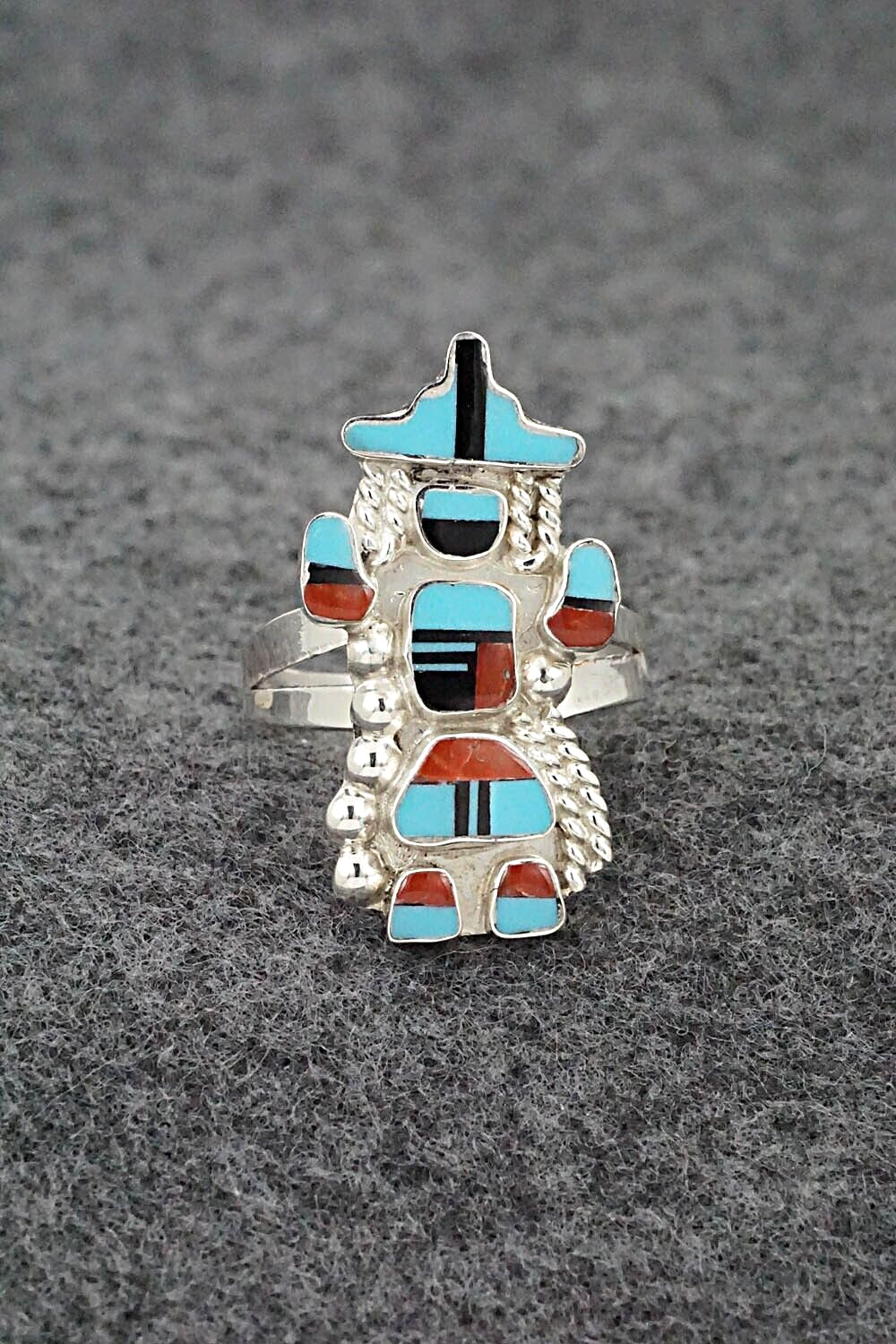 Multi-Stone & Sterling Silver Ring - Serena Johnson - Size 7