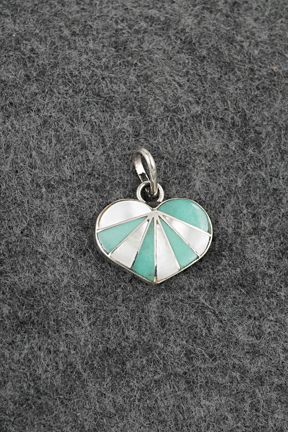 Turquoise, Mother of Pearl & Sterling Silver Pendant - Gina Dosedo