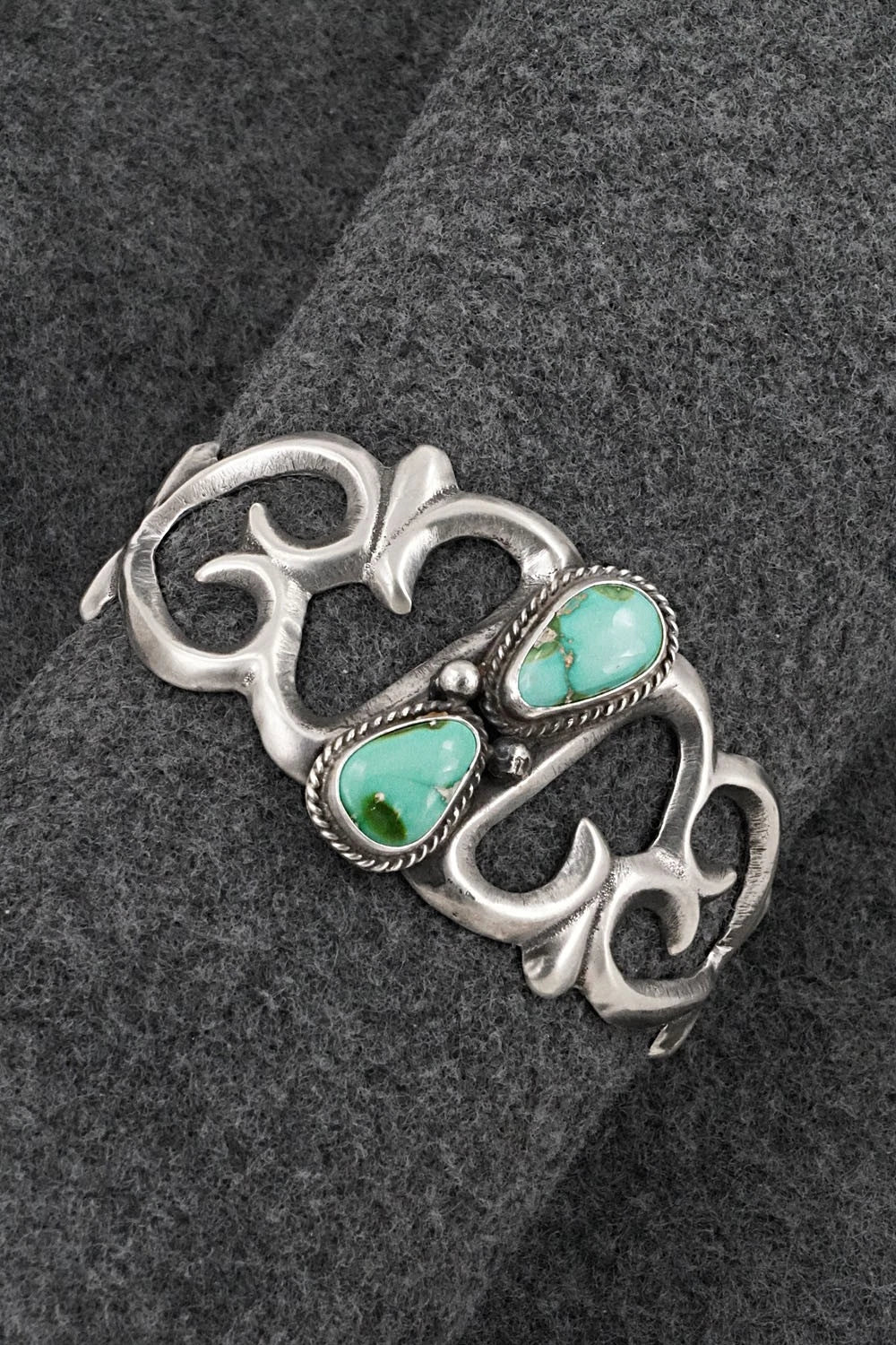 Turquoise & Sterling Silver Bracelet - Eugene Gruber