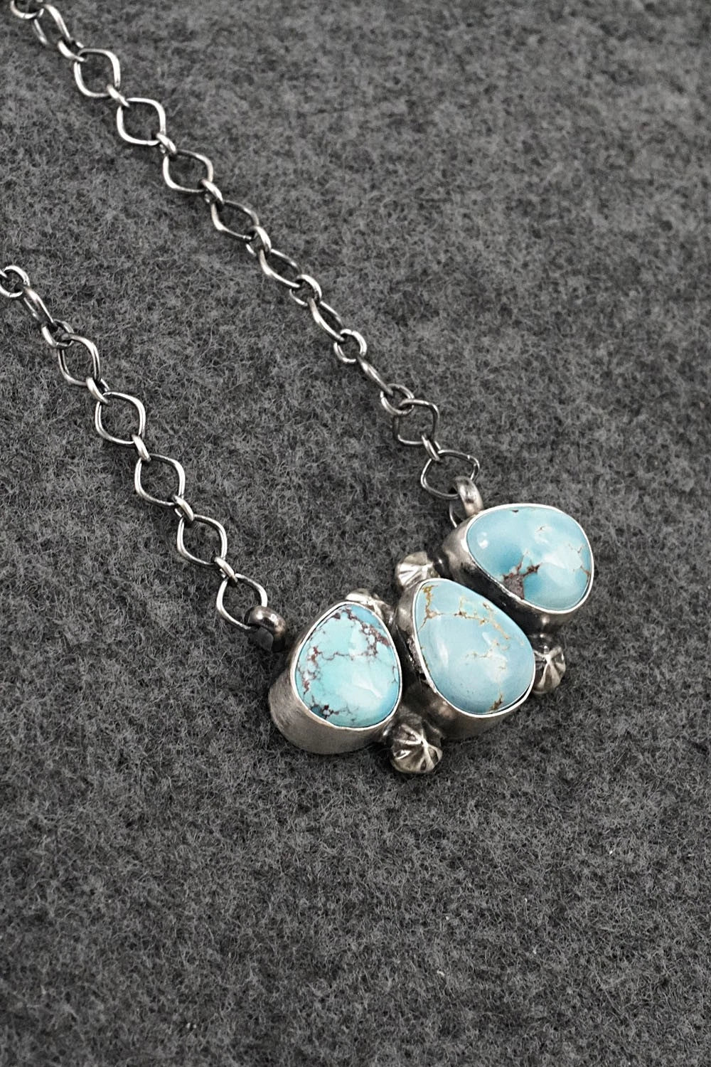 Turquoise & Sterling Silver Necklace - Darrin Livingston