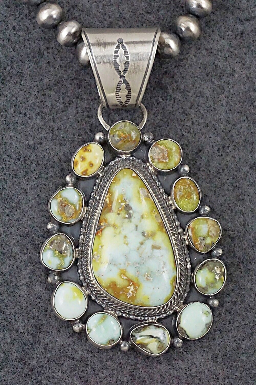 Variscite & Sterling Silver Necklace - Tom Lewis