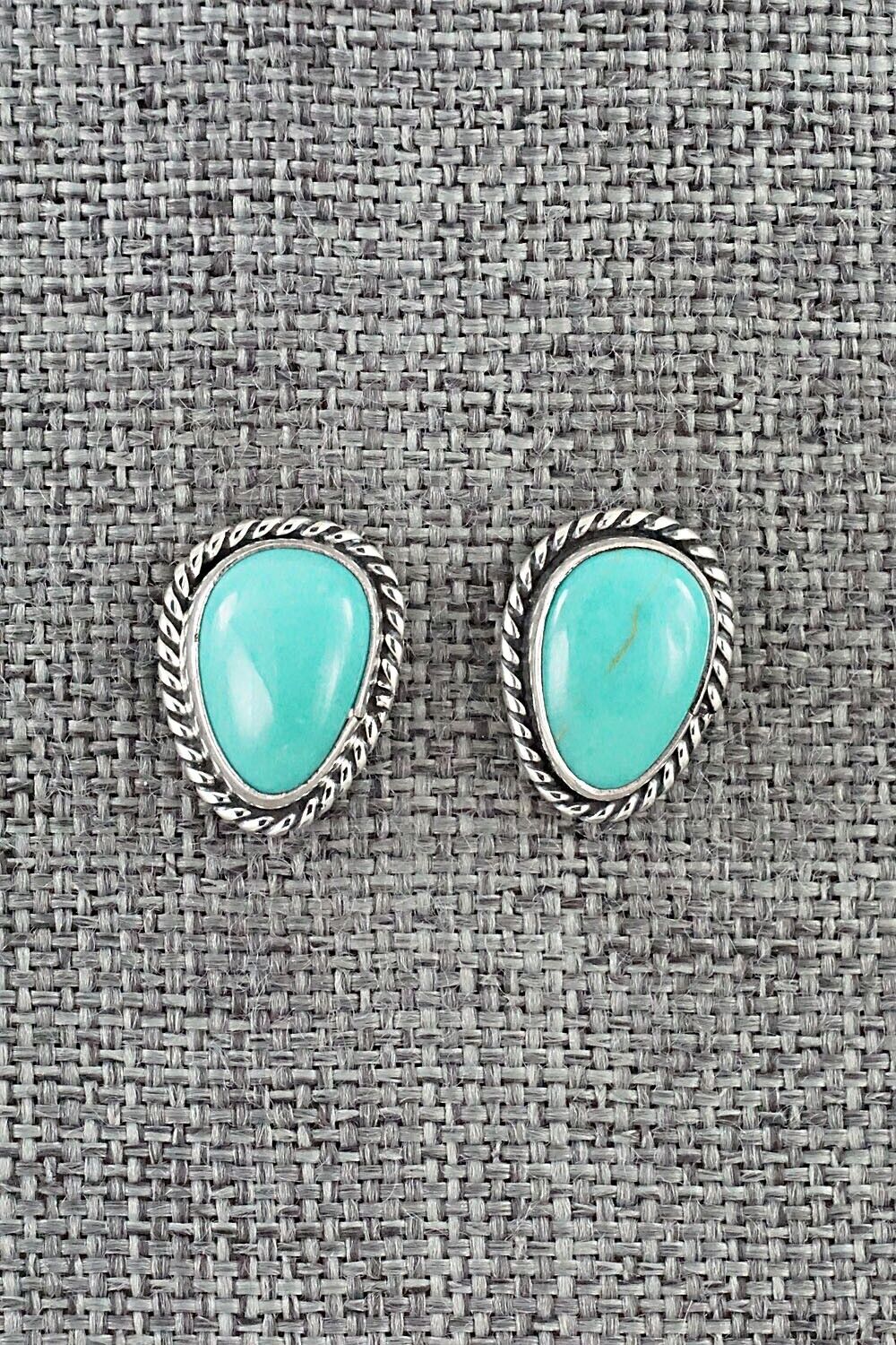 Turquoise & Sterling Silver Earrings - Marco Begaye