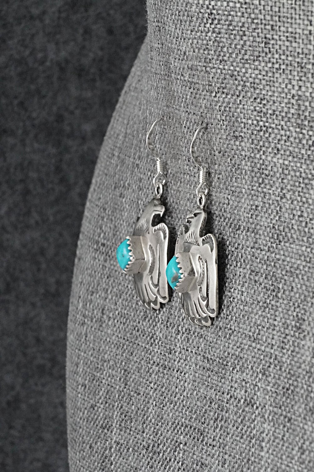 Turquoise & Sterling Silver Earrings - Verley Betone