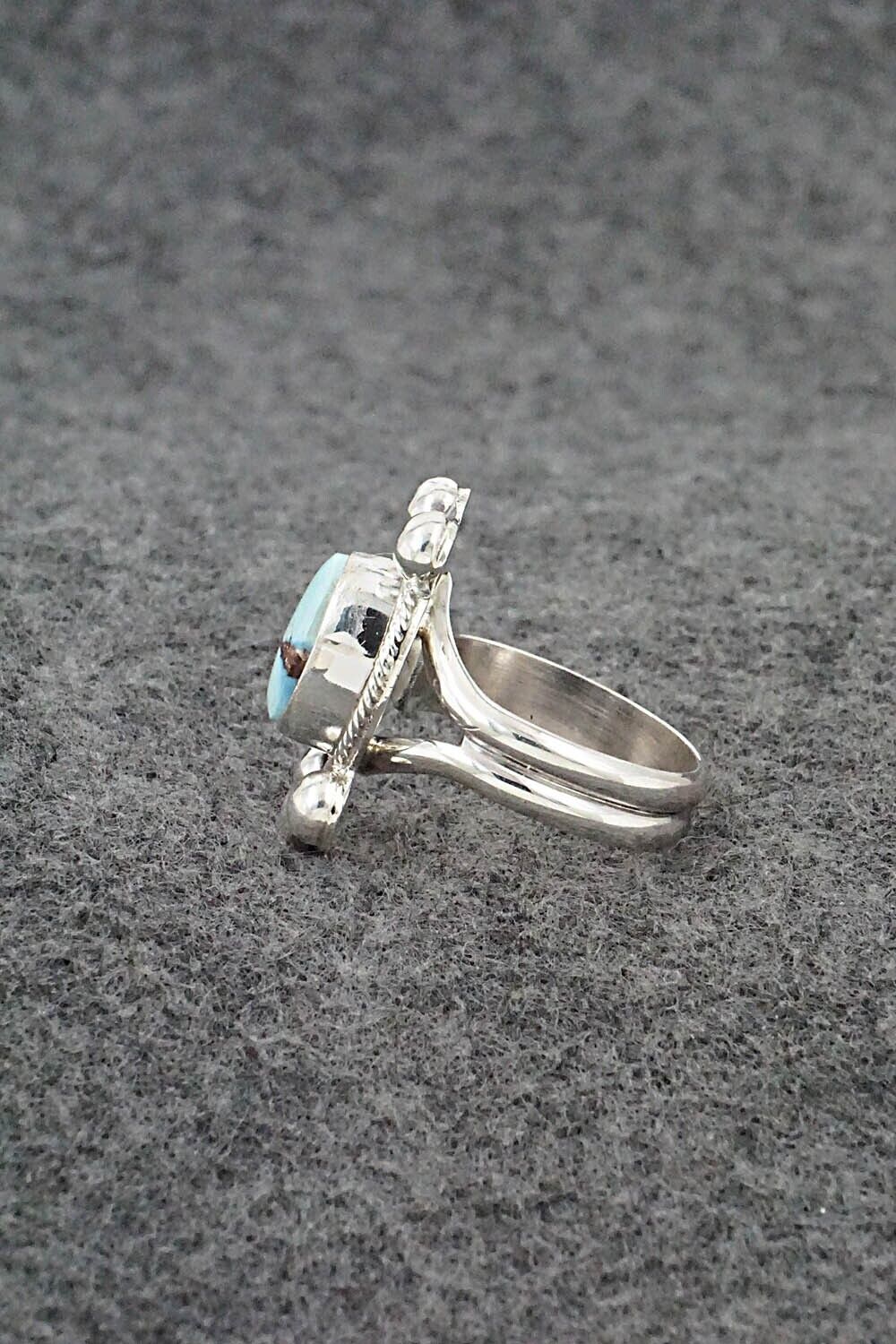 Turquoise & Sterling Silver Ring - Joelias Draper - Size 7 Adj.