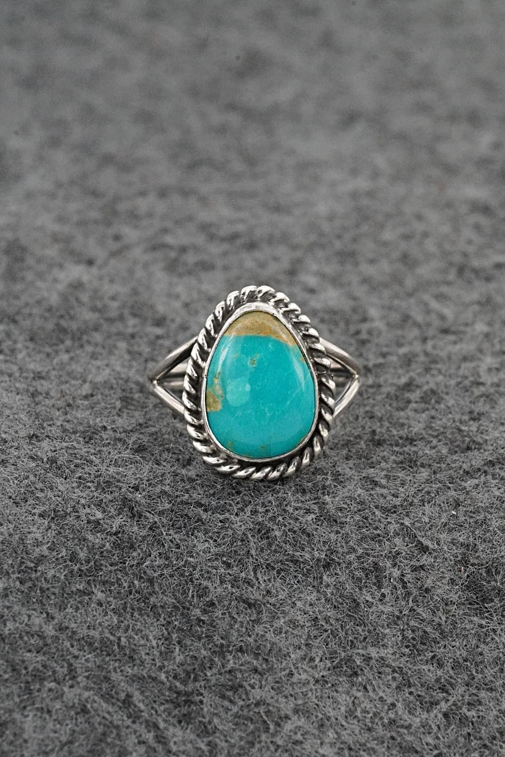 Turquoise & Sterling Silver Ring - Eugene Gruber - Size 5