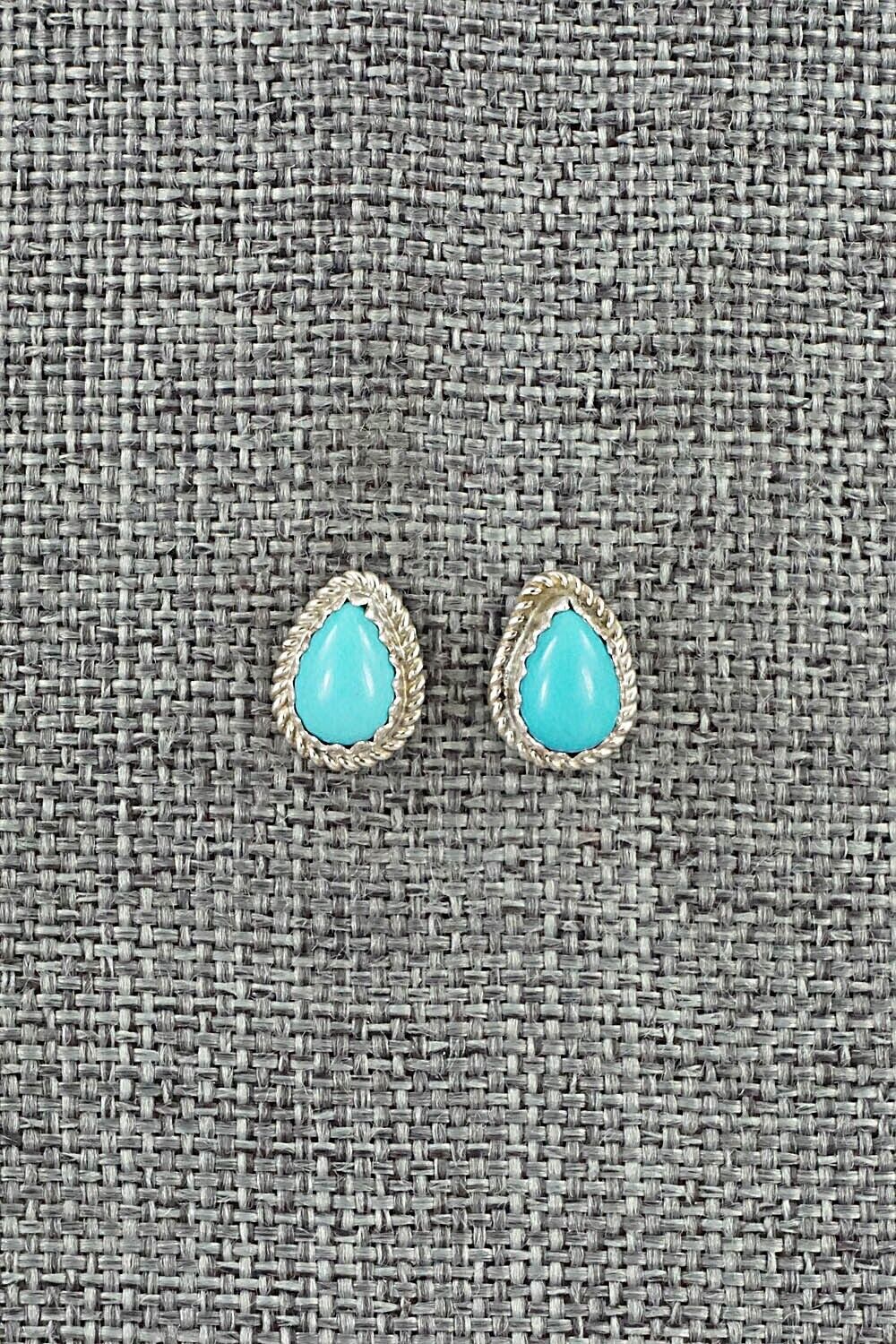 Turquoise and Sterling Silver Earrings - Sally Arviso