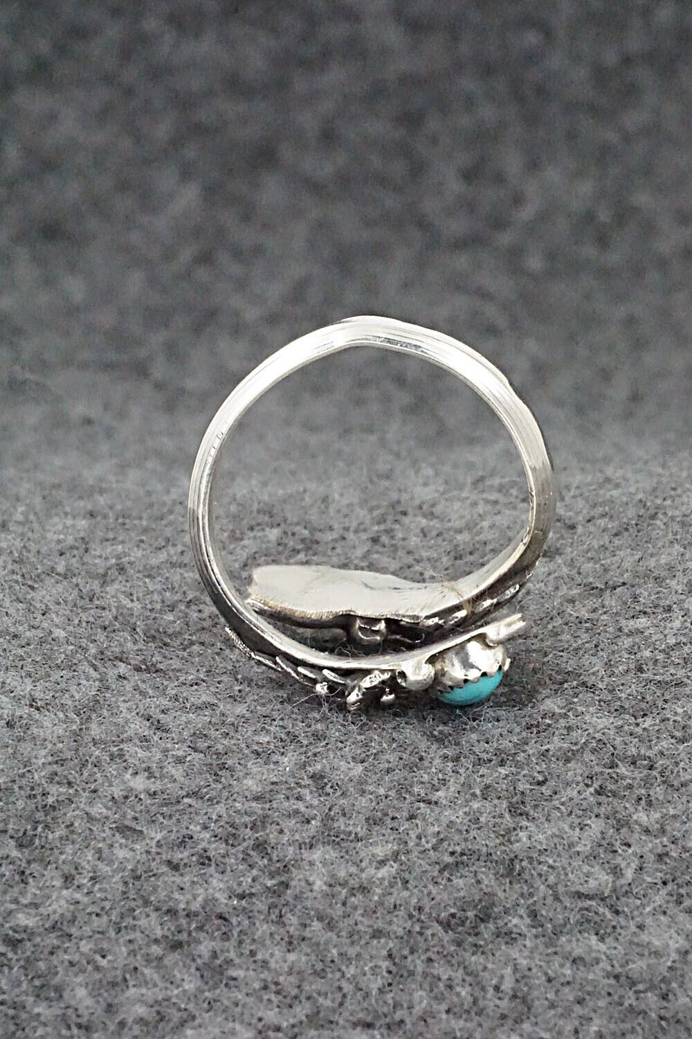 Turquoise & Sterling Silver Ring - Etta Belin - Size 9