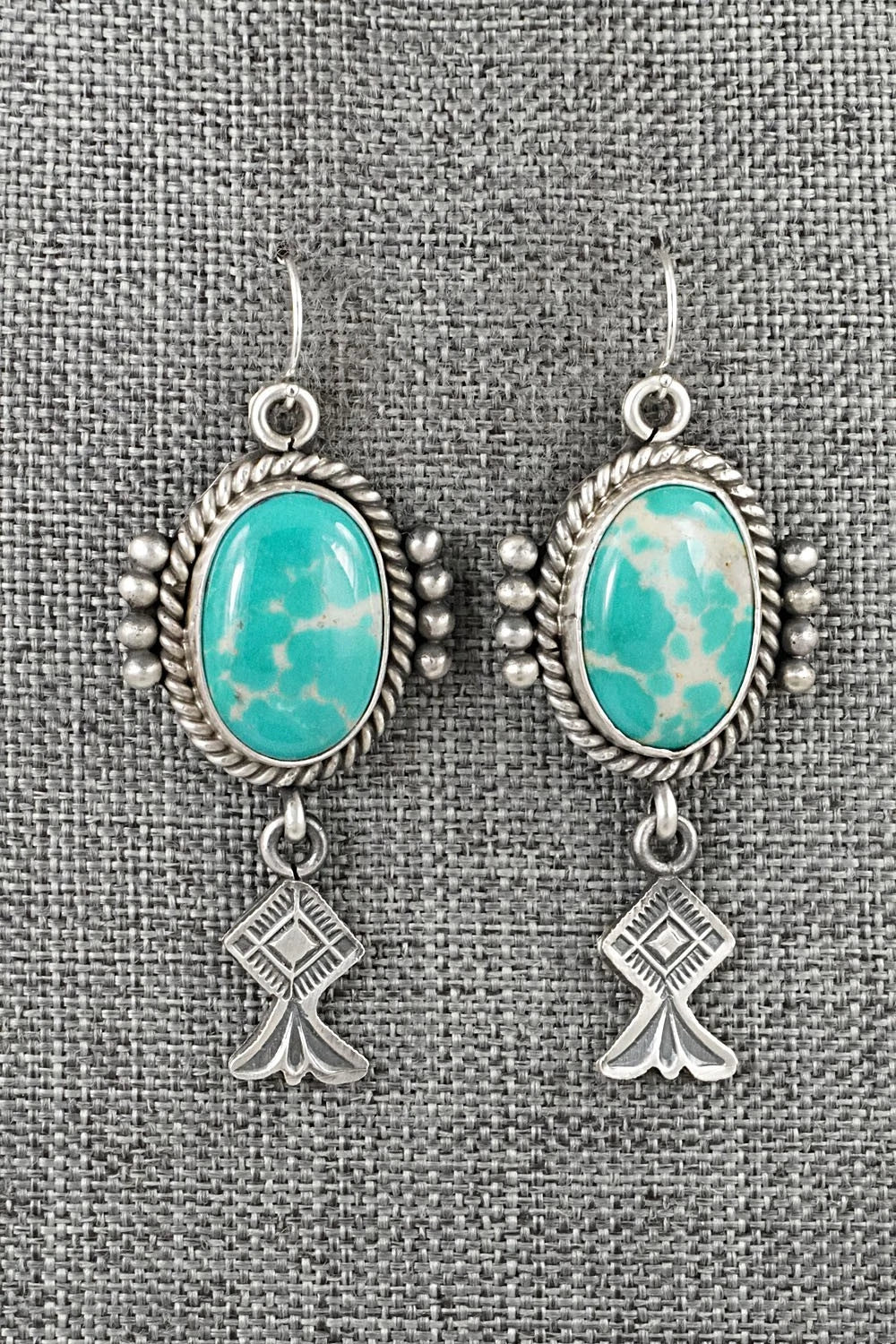 Turquoise & Sterling Silver Earrings - Michael Calladitto