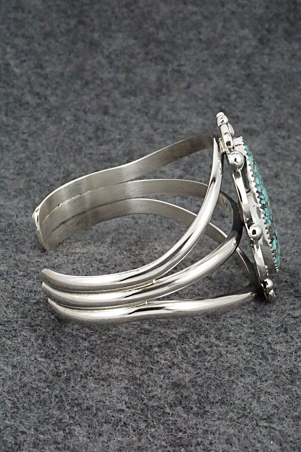 Turquoise & Sterling Silver Bracelet - Leslie Nez