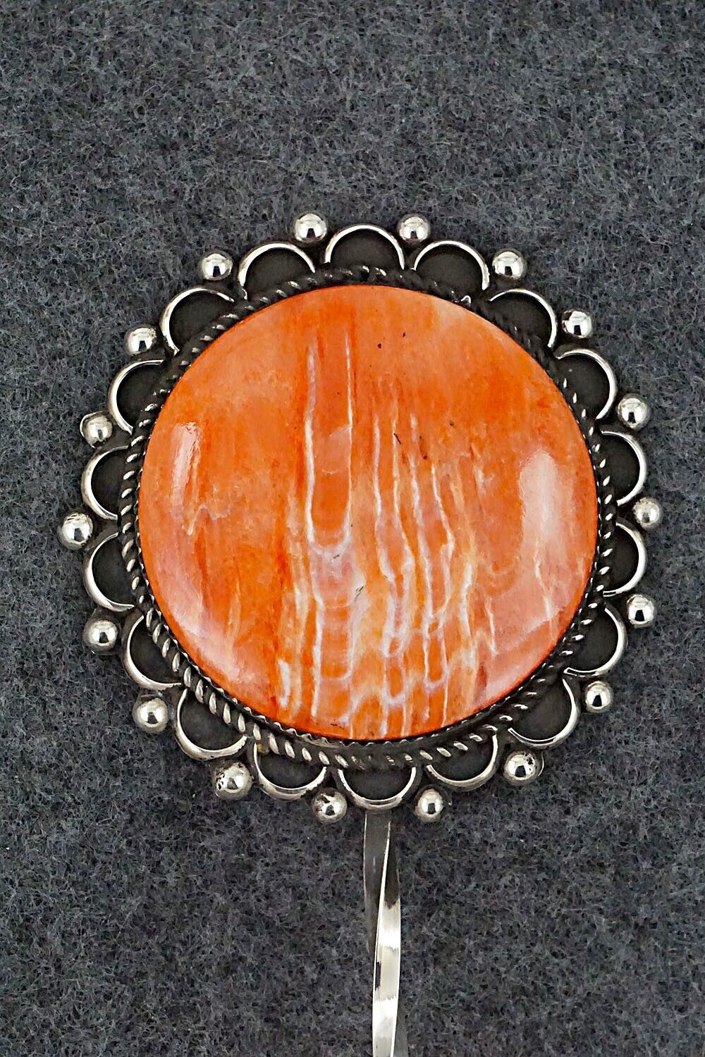 Spiny Oyster & Sterling Silver Hair Pin - Lorenzo Arviso