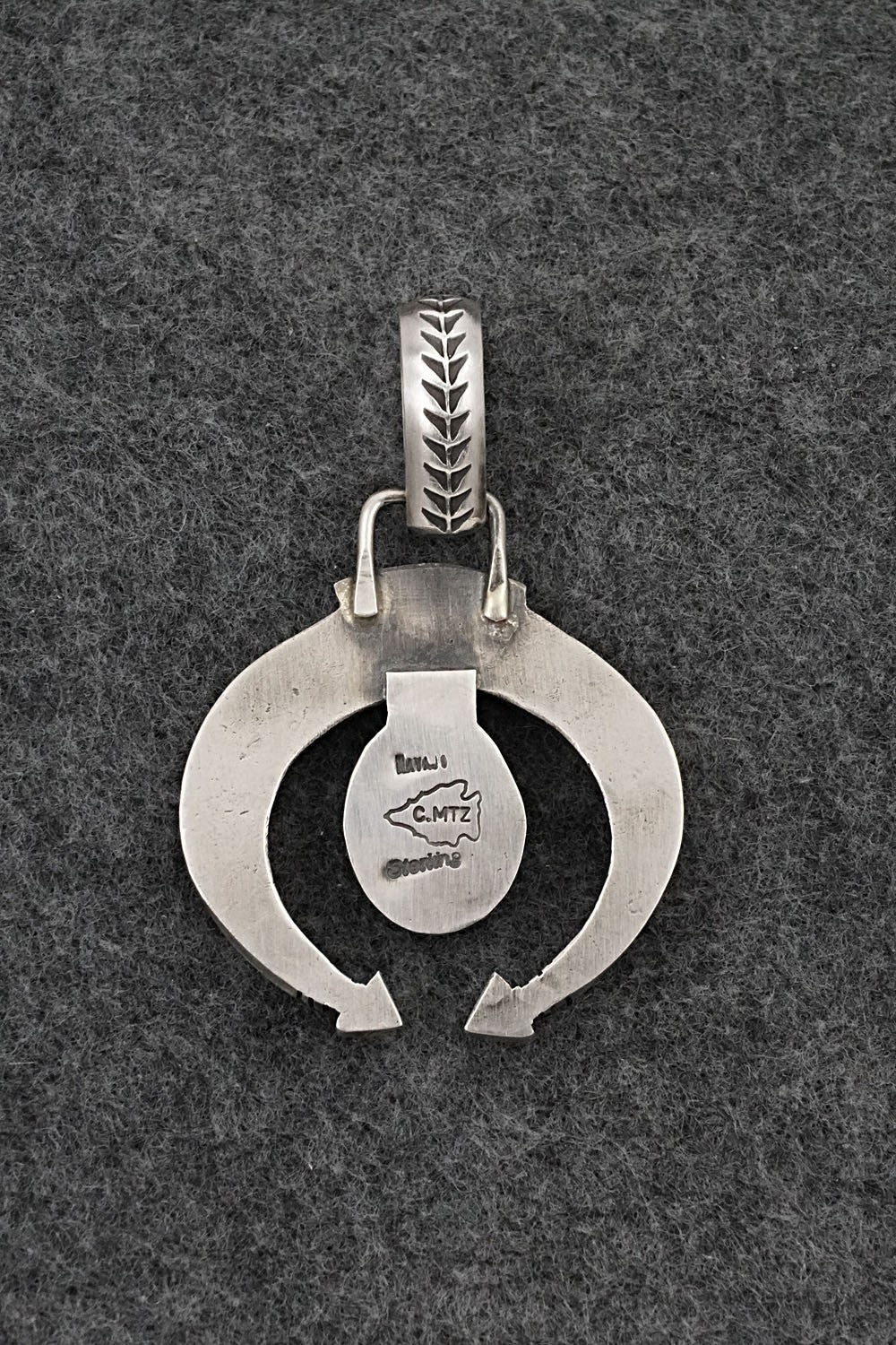 Turquoise & Sterling Silver Naja Pendant - Calvin Martinez