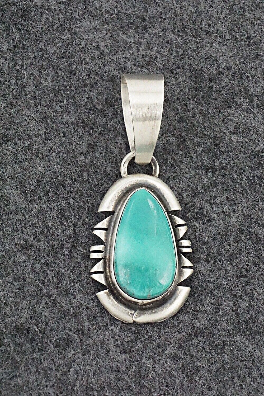 Turquoise & Sterling Silver Pendant - Randy Billy