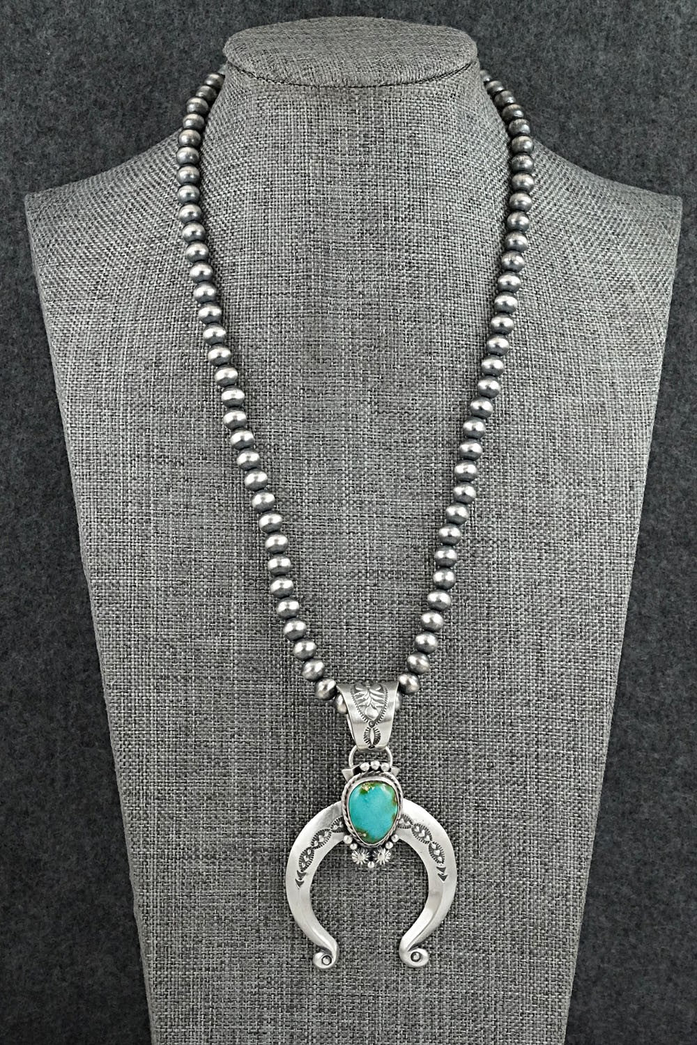 Turquoise & Sterling Silver Necklace - Samuel Yellowhair