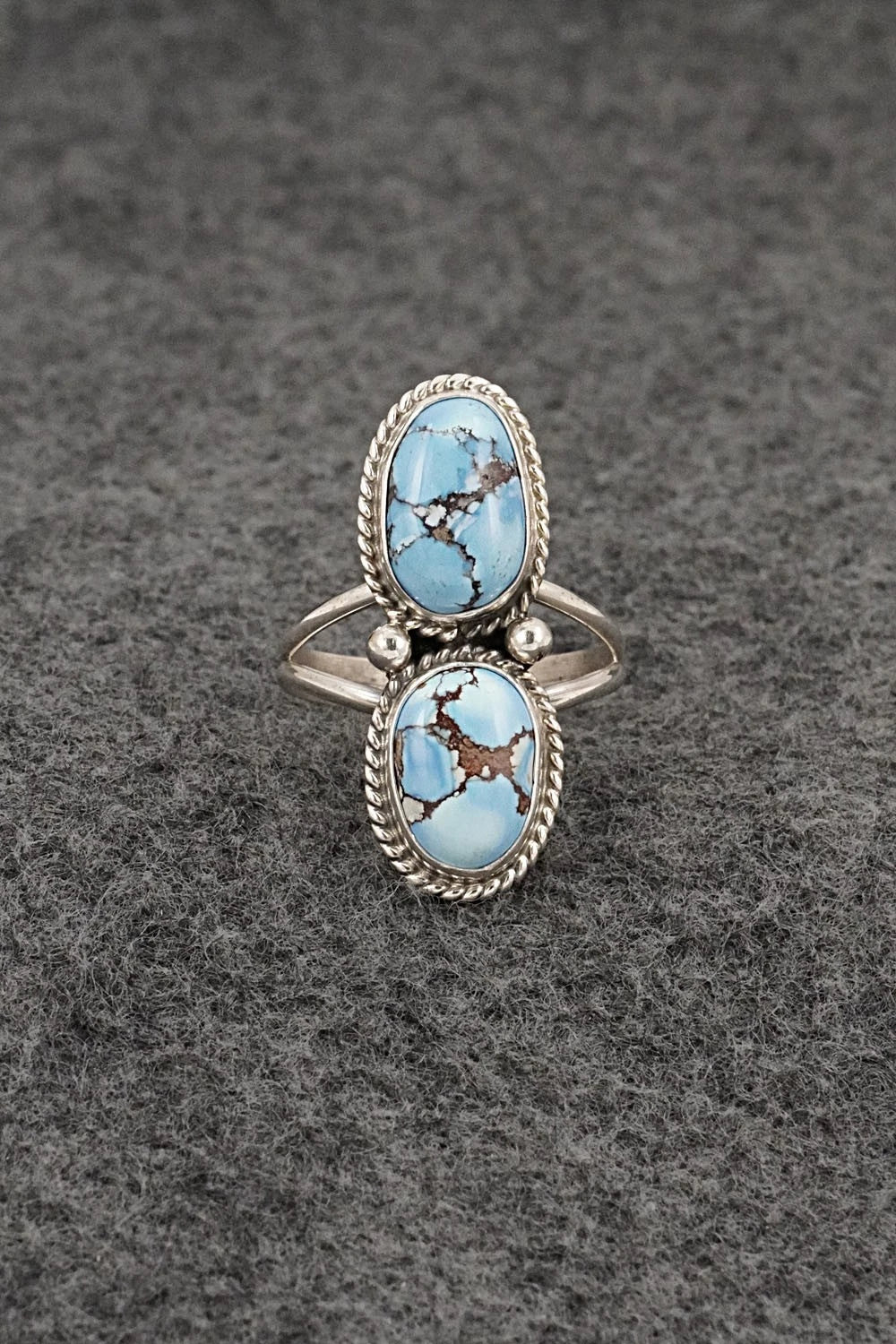 Turquoise & Sterling Silver Ring - Eugene Gruber - Size 9