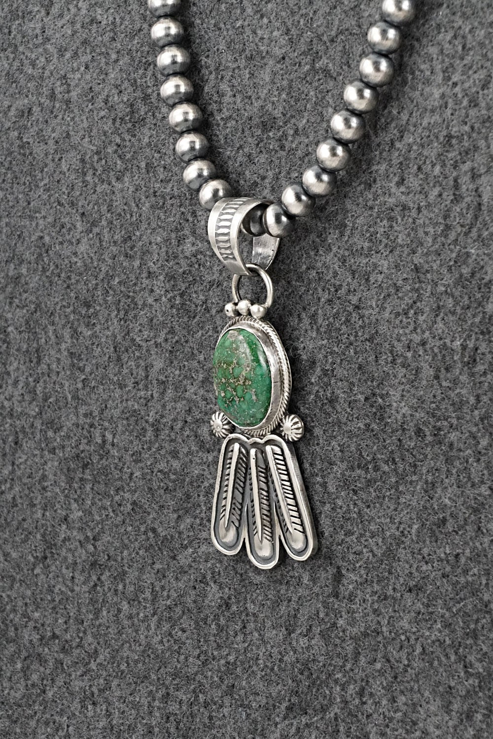 Turquoise & Sterling Silver Necklace - Verley Betone