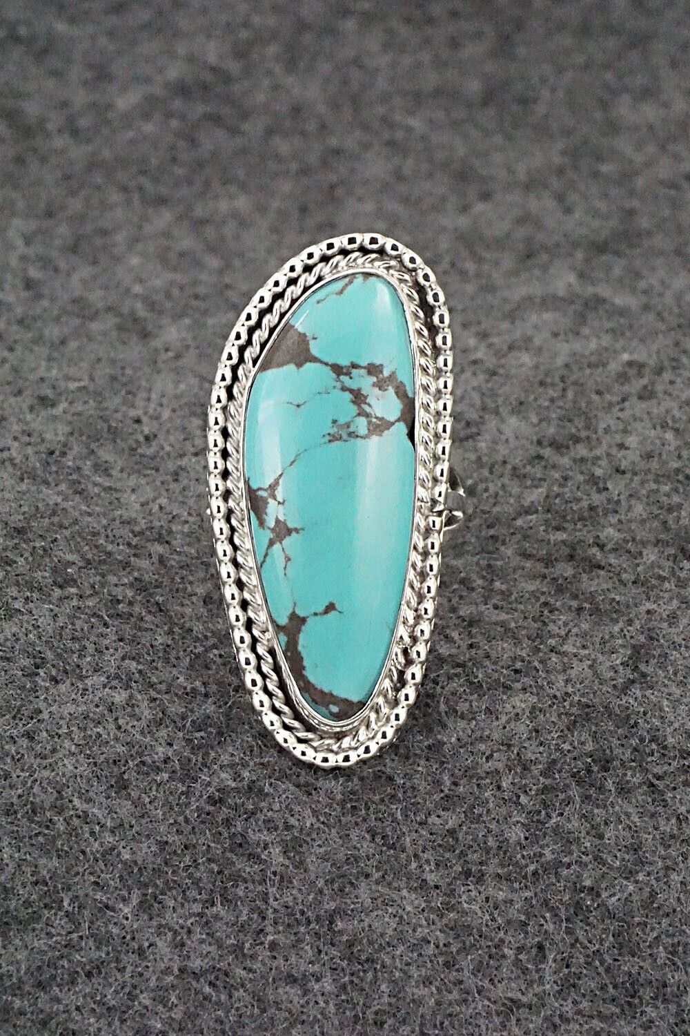 Turquoise & Sterling Silver Ring - Andrew Vandever - Size 7.5