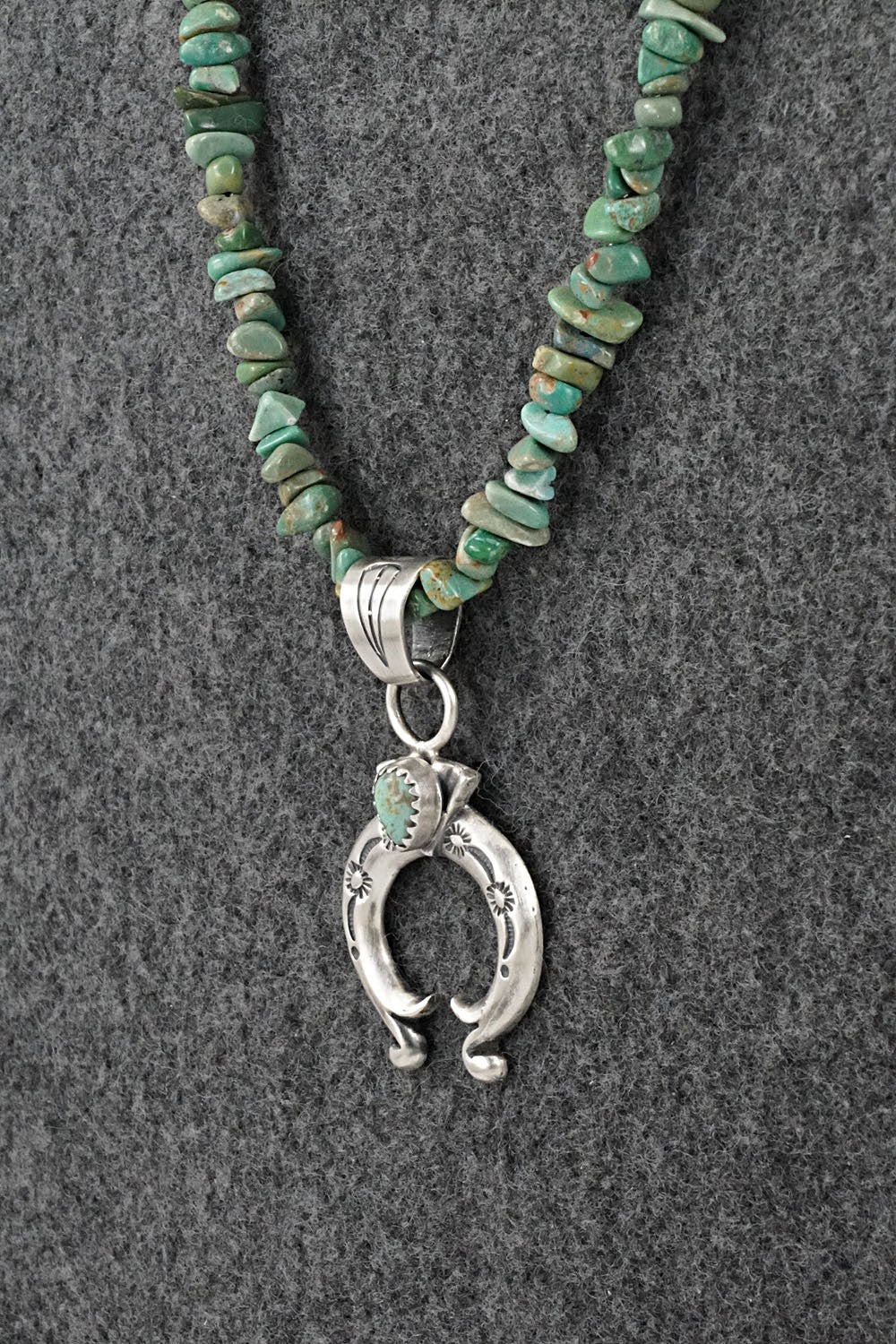 Turquoise & Sterling Silver Necklace 16" - Louise Joe