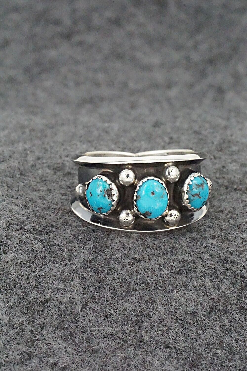 Turquoise & Sterling Silver Ring - Paul Largo - Size 10