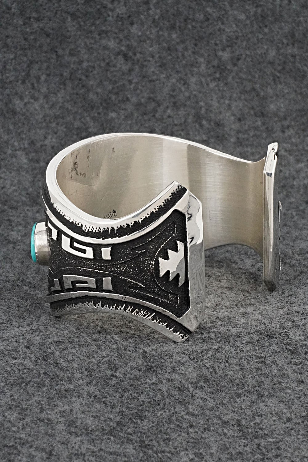 Turquoise & Sterling Silver Vintage Bracelet - Thomas Singer