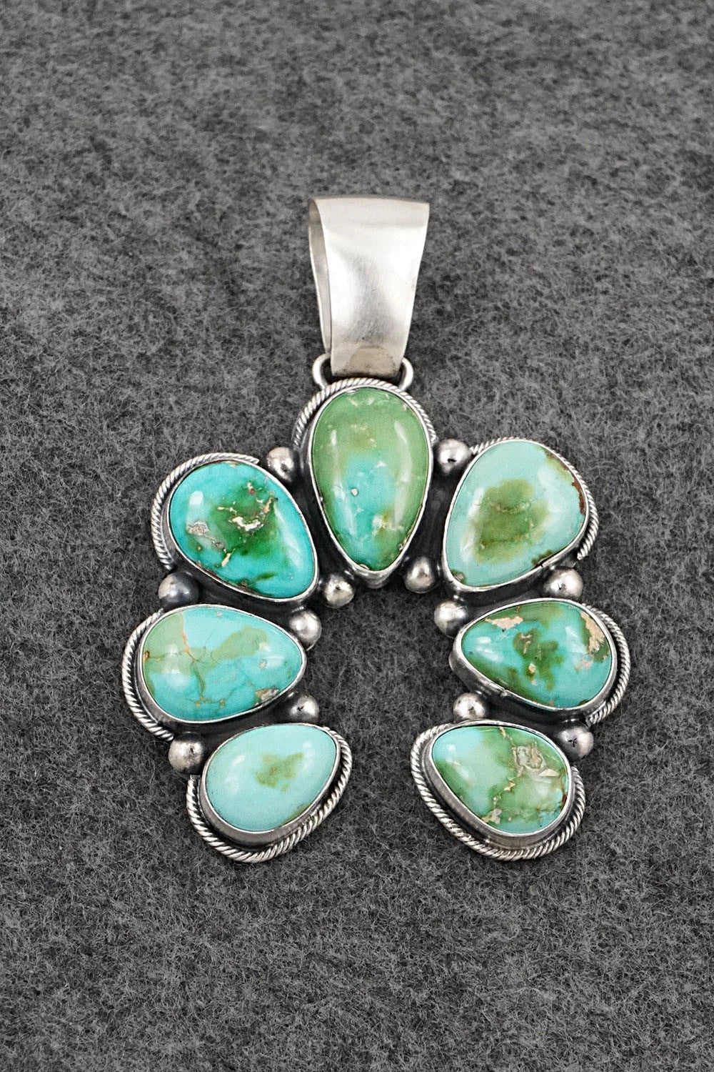 Turquoise & Sterling Silver Pendant - Paul Livingston