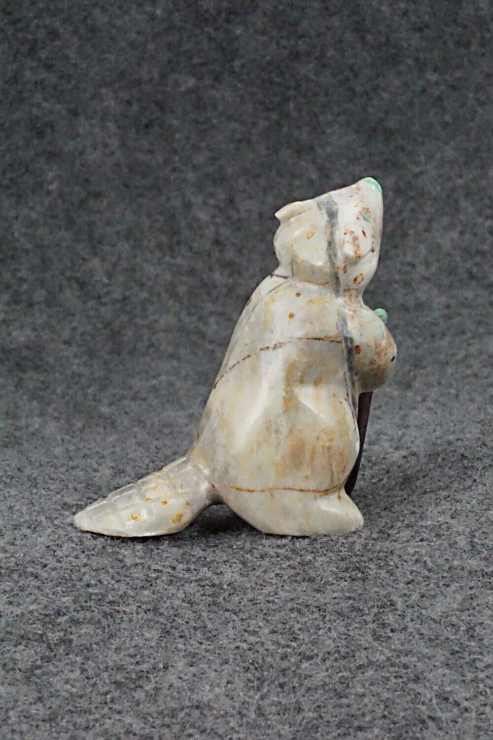 Beaver Zuni Fetish Carving - Enrike Leekya