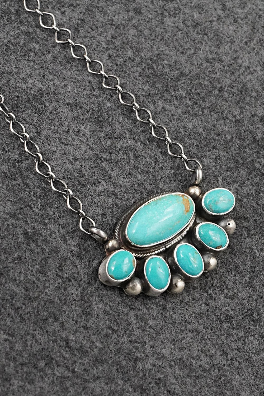 Turquoise & Sterling Silver Necklace - Kathleen Livingston