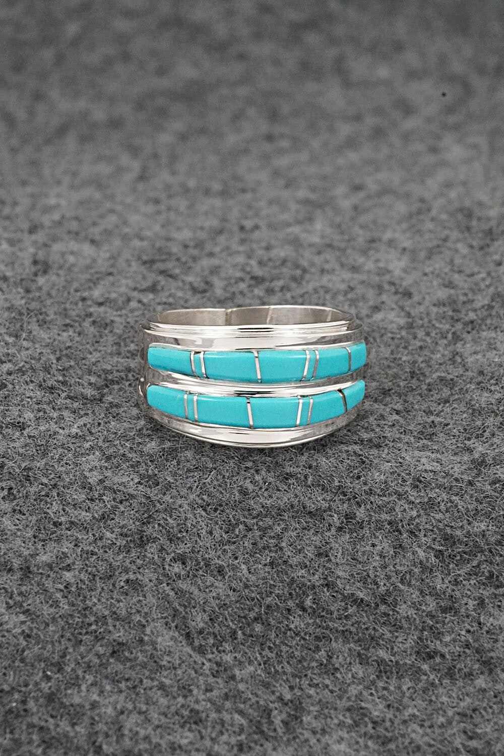 Turquoise & Sterling Silver Ring - Wilbert Muskett Jr. - Size 7