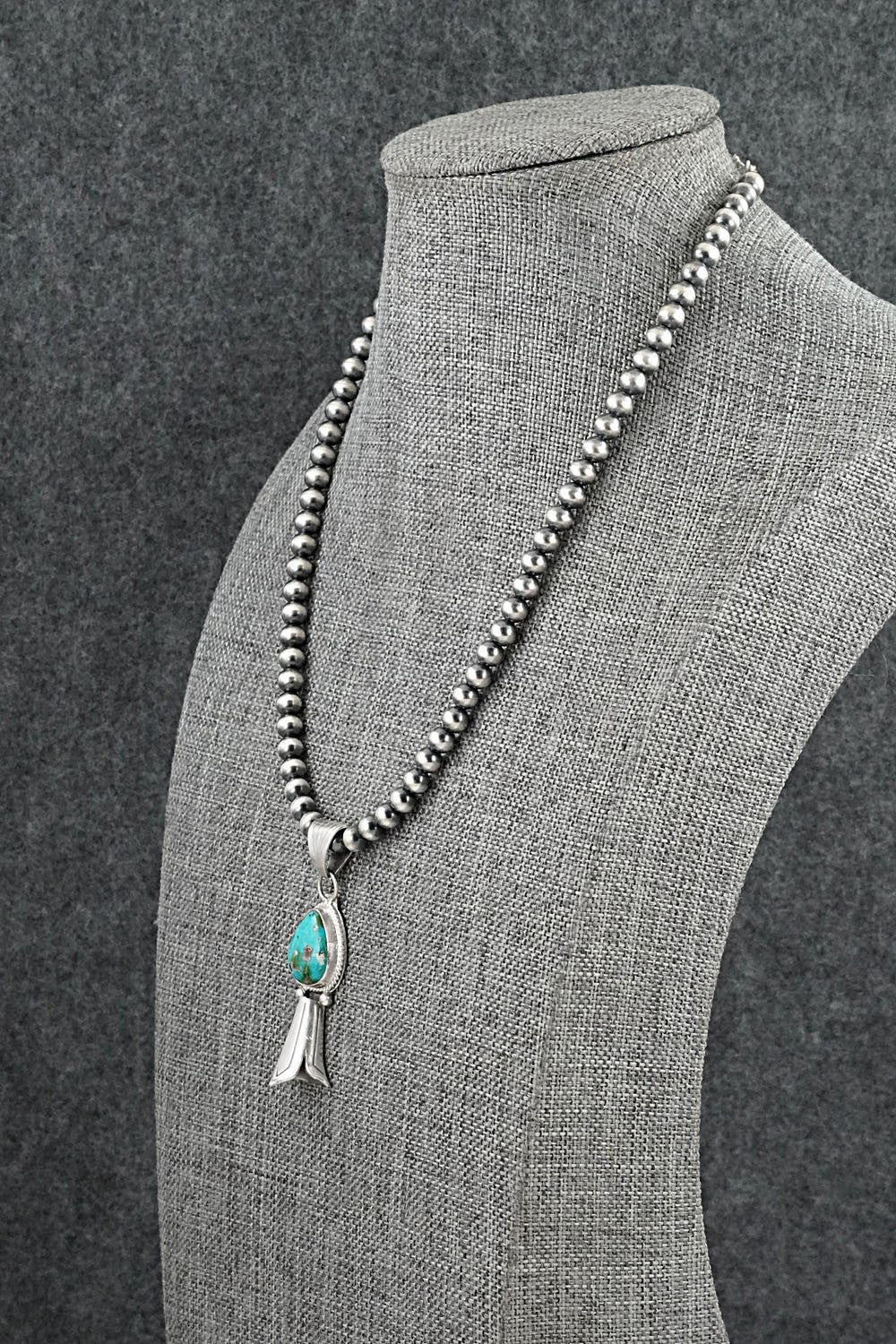 Turquoise & Sterling Silver Necklace - Samuel Yellowhair
