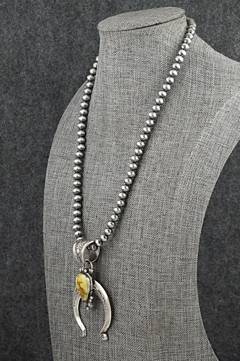 Variscite & Sterling Silver Necklace - Samuel Yellowhair