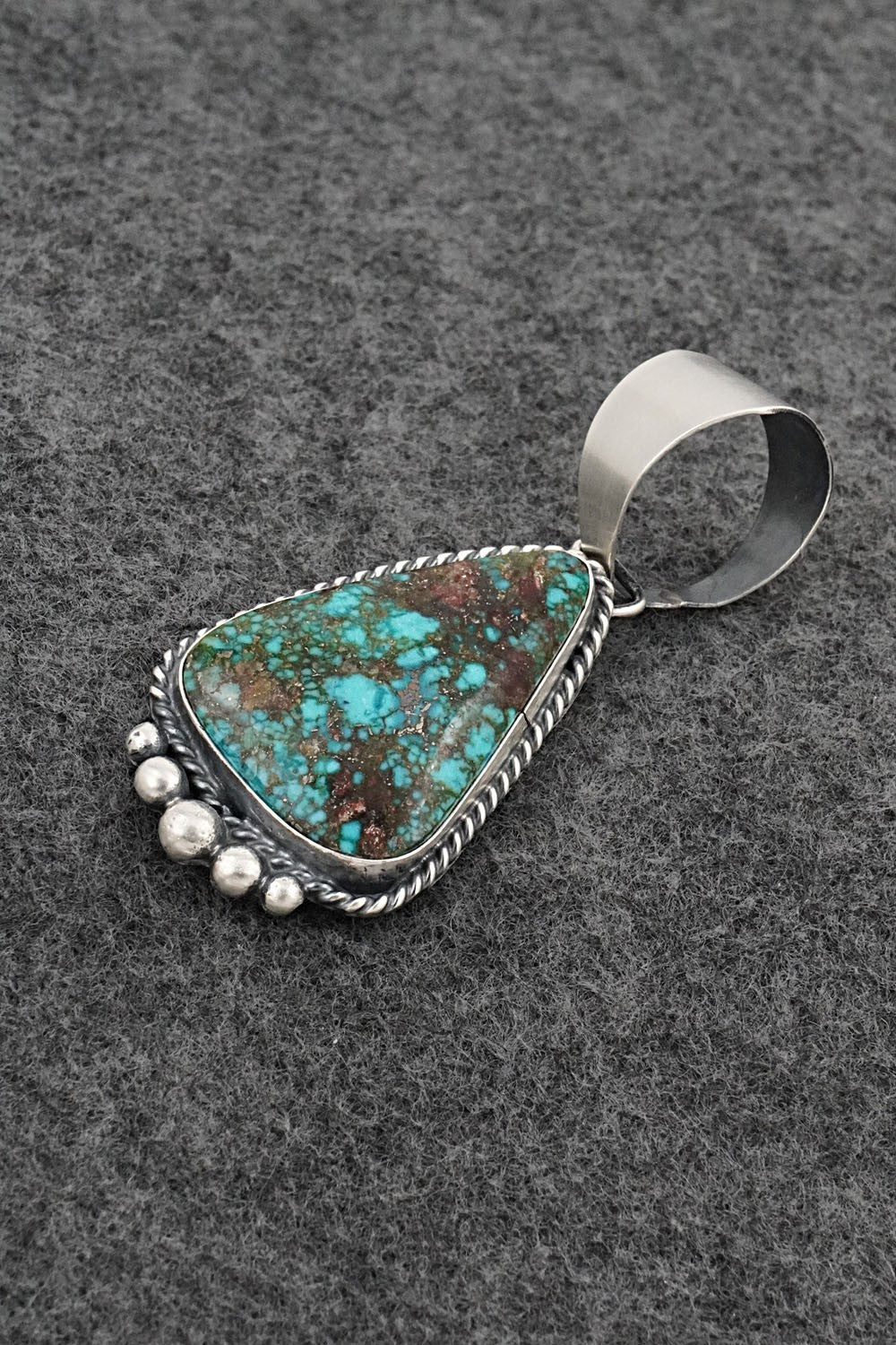 Turquoise & Sterling Silver Pendant - Rena Begay
