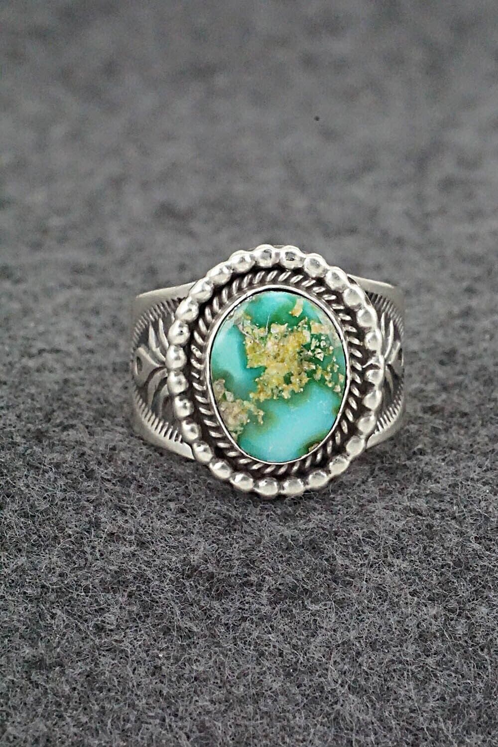 Turquoise & Sterling Silver Ring - Samuel Yellowhair - Size 10